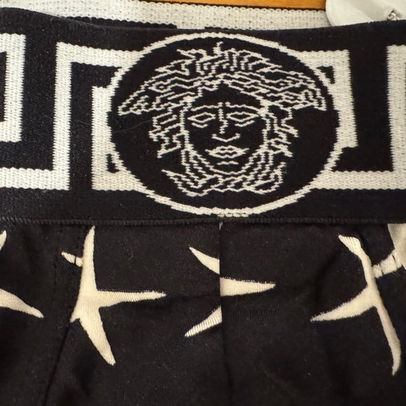 NWT Vintage Versace Mare Black and White Starfish Print Boxers - Picture 6 of 11